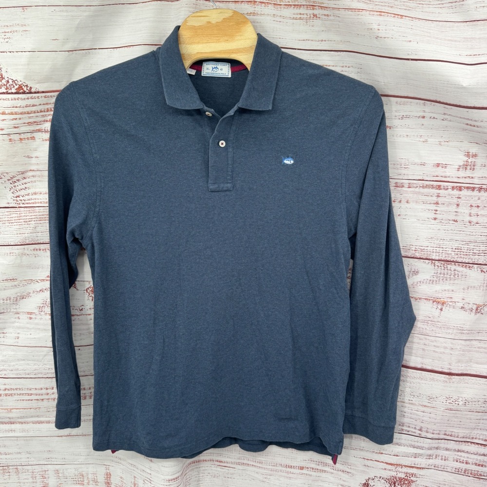 Southern Tide Skipjack Polo Shirt Mens Size XL Long Sleeve Casual Stretch